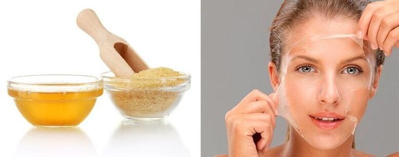 Mască cu gelatină pentru riduri